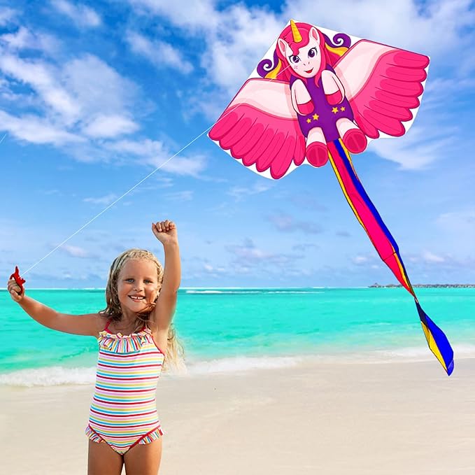 Kite for Kids Ages 3-5 4-8 & Adults, Flying Toys| Beach Toys| Outdoor Toys, Easy to Fly Butterfly Kites with Handle and 328FT Kite String, Large Kites for Boys Girls Birthday Gifts Party Favor Games