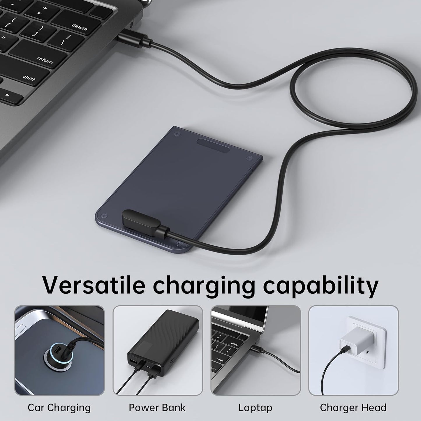2 Pack Oumida Charger Cable for PLAUD Note AI Voice Recorder Charger, USB Magnetic Replacement Charging Cable (Not
