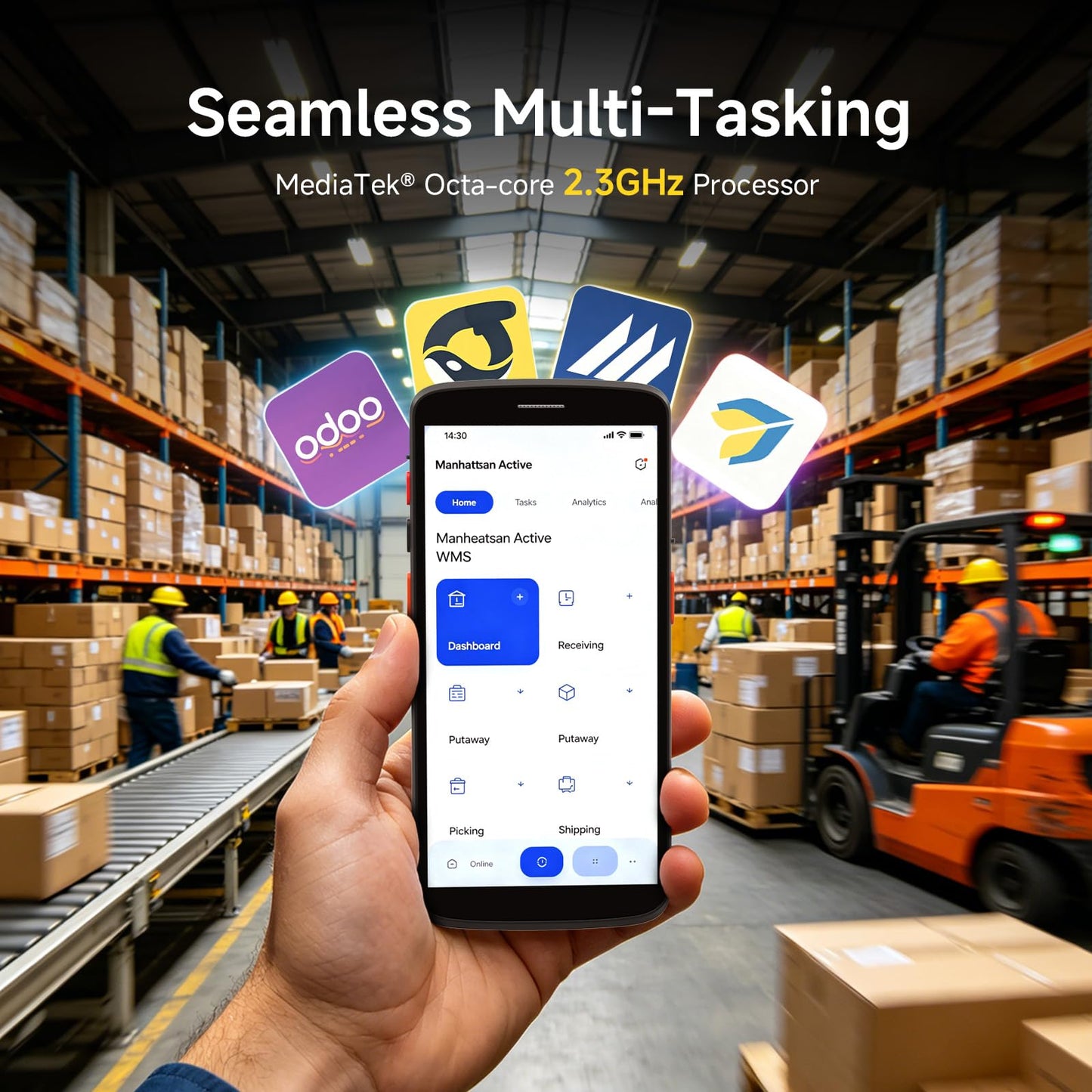 Arrvel Android 15 Barcode Scanner F2, Handheld PDA w/Zebra SE4710 Scan Engine, 6 Inch Touchscreen Industrial Mobile Computer, IP67 Data Terminal Inventory Scanner for Warehouse Logistics Management