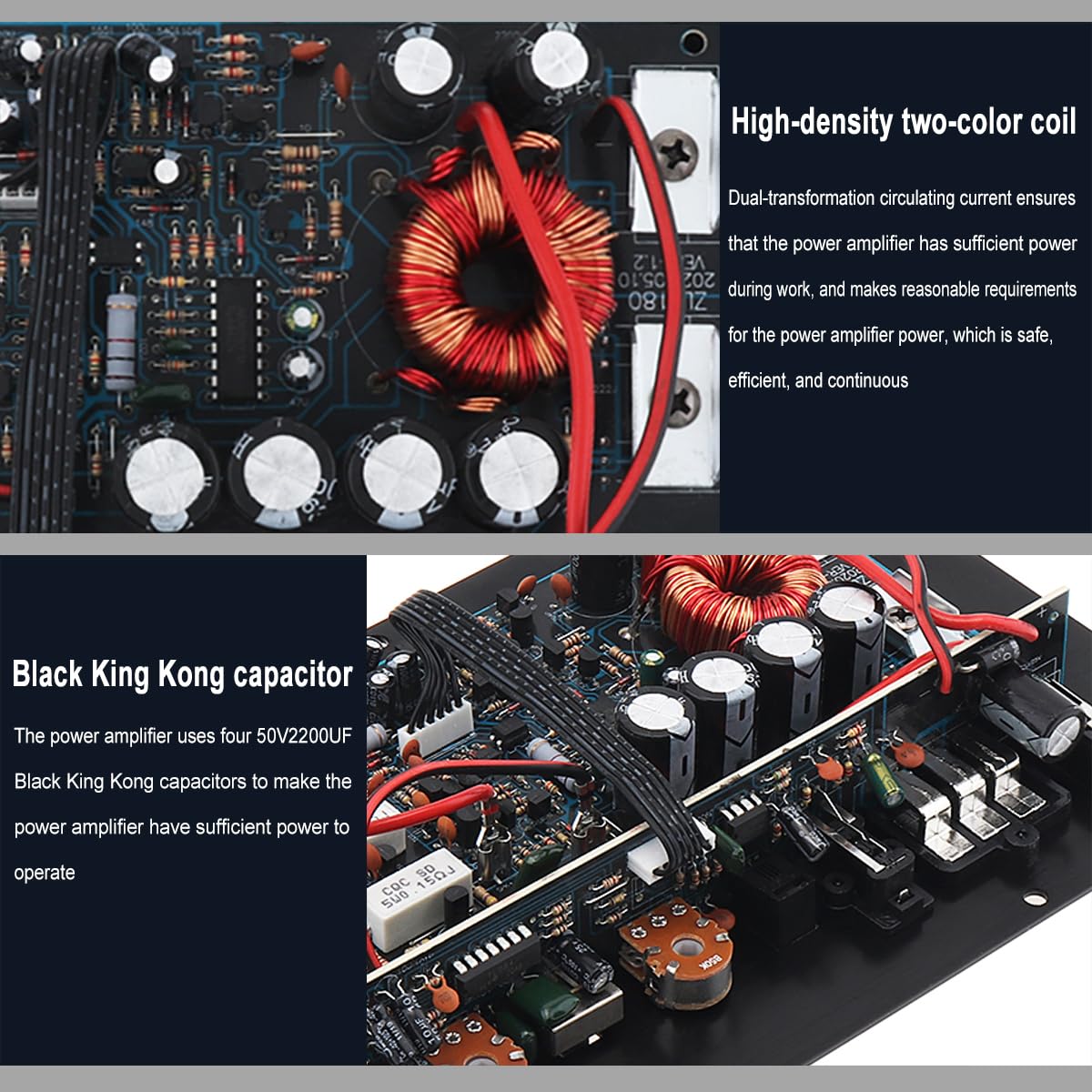 DriSentri 1000W 12V Car Amp Board, Car Audio Amplifier Board, High Power Amplifier Amp Board Powerful Bass Sub woofer