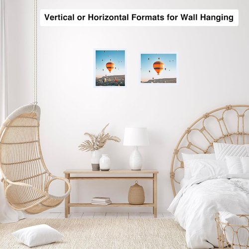 JCJMY 9x10 Picture Frame - White Wall Hanging & Tabletop Display | Shatter-Resistant Plexiglass