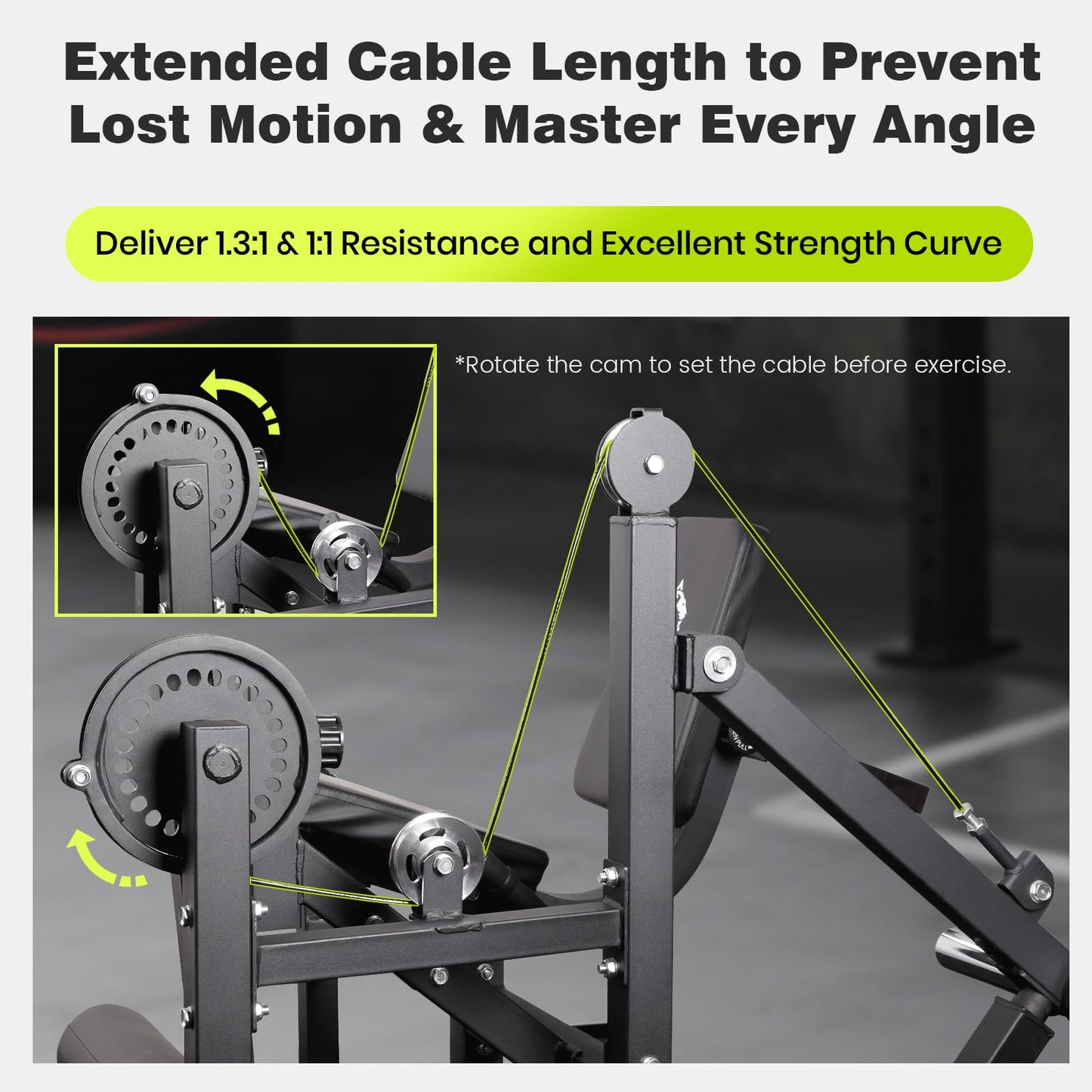 LIONSCOOL Leg Extension and Curl Machine, 600lbs Adjustable Seated Leg Extension and Hamstring Curl Bench, 2" Plate Loadable Lower Body Exercise Cable Equipment for Home Gym, Barbell Clips Included