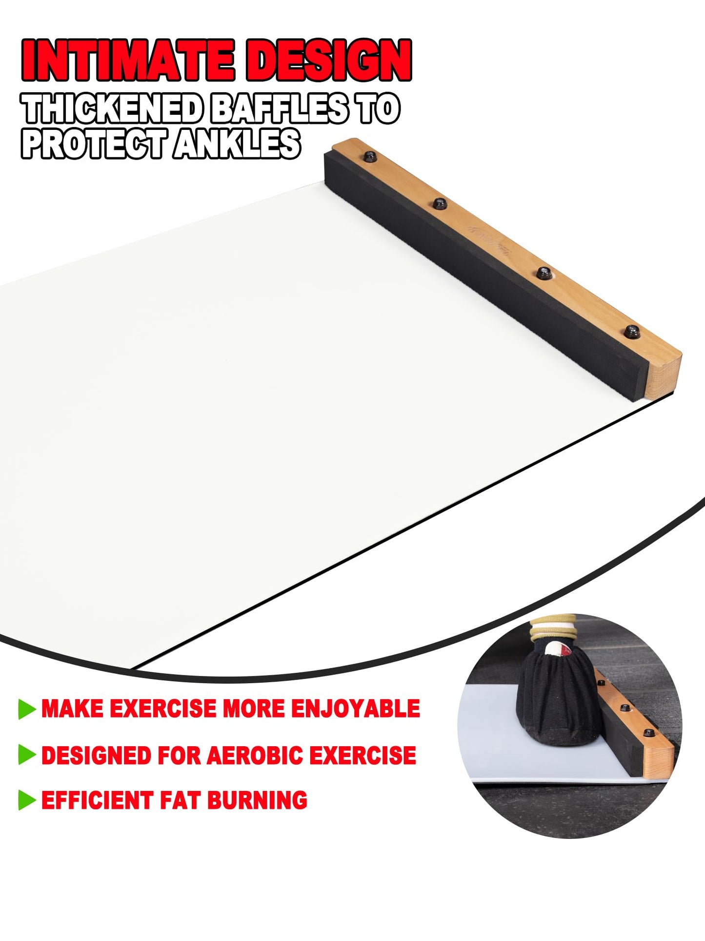 kasifei Professional Slide Board (78“ x 20”) for Exercise at Home, Lateral Slide Training Equipment with Bumpers, Hockey Training Equipment for Low-Impact, Home Gym Workout Equipment