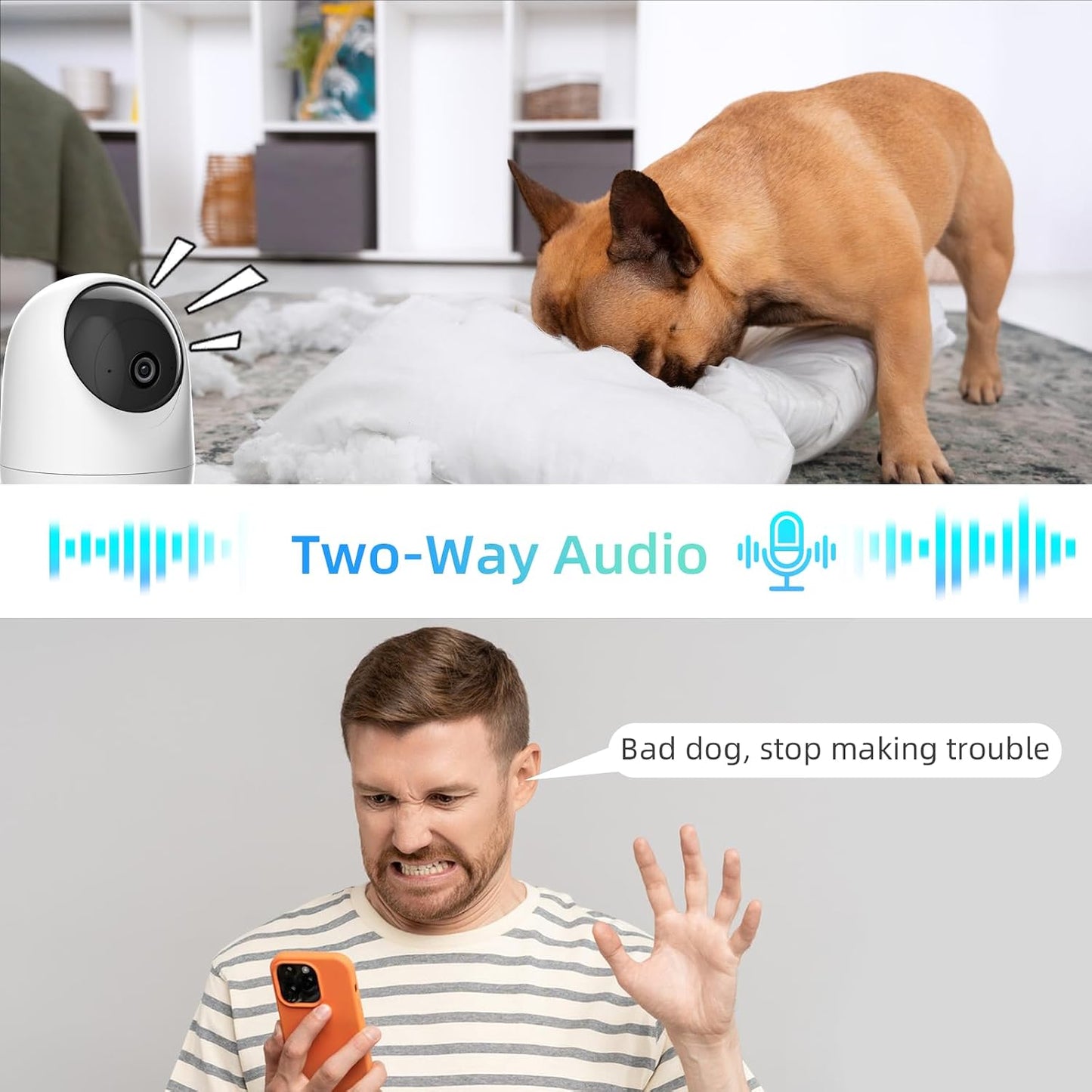 Rraycom 4Pack 2K 5G/2.4 360-Degree 24/7 Security Camera Indoor GHz Wi-Fi, Baby Monitor Pet/Dog Camera for Home