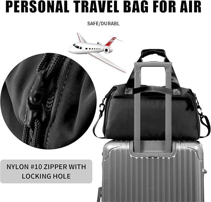 Weekender Duffel Bag with Shoe Compartment And Wet Pocket-Luggage Everyday Overnight Bag for Men and Women Travel-Carry On Gym Bag