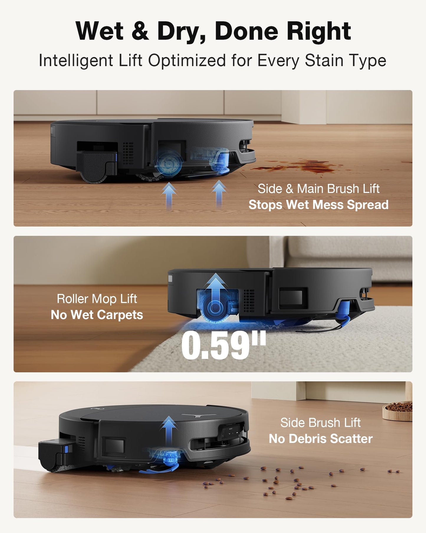 ECOVACS DEEBOT X9S PRO Omni Robot Vacuum and Mop, 30,000Pa Suction, Instant Self-Cleaning OZMO Roller Mop, TruEdge Deep Edge Cleaning, ZeroTangle, Dual-Cleaning Solution System, AI Obstacle Avoidance
