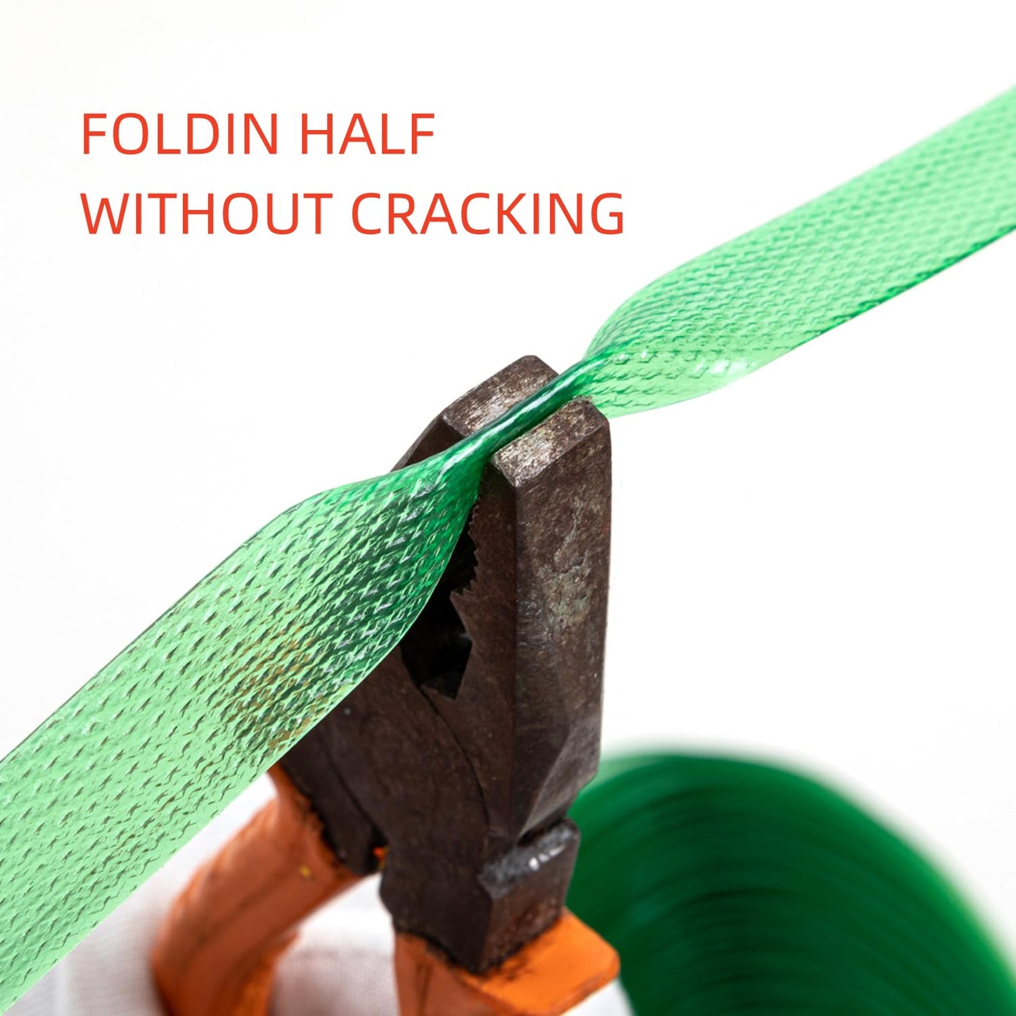 LNYEBN 4724ft x 5/8" Green Polyester Strapping Roll of 16" x 6" Core Size，1450lbs Break Strength