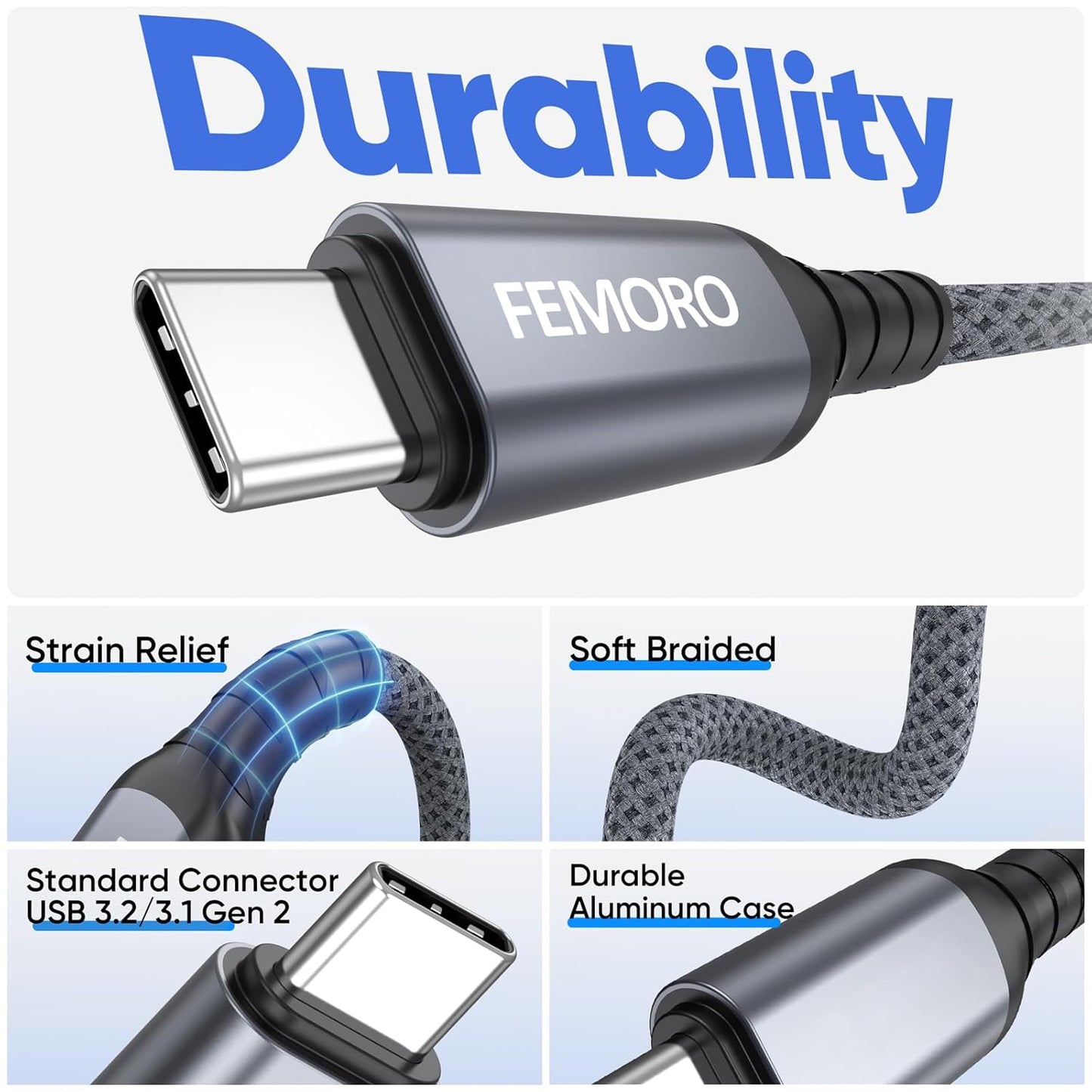 15ft 10Gbps 3A 3.2 Gen2 S26/S25, 17/16/15, Xbox/PS5, USB C Cable Long, High Speed Data Transfer & Fast Charging USB A