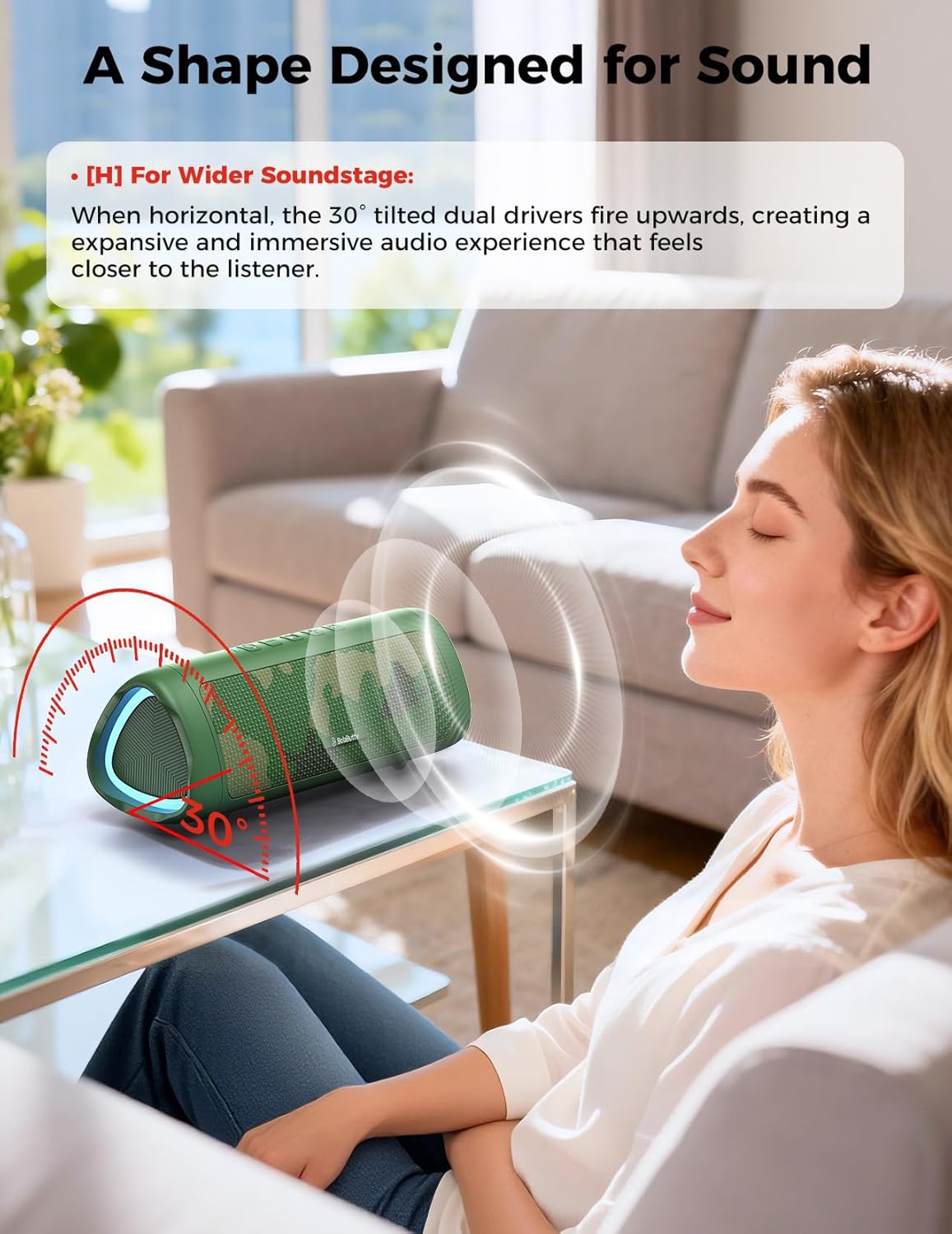 BolaButty IPX5 20H BT5.3, Bluetooth Speaker with HD Sound, Portable Wireless, Waterproof, Up to Playtime, TWS Pairing