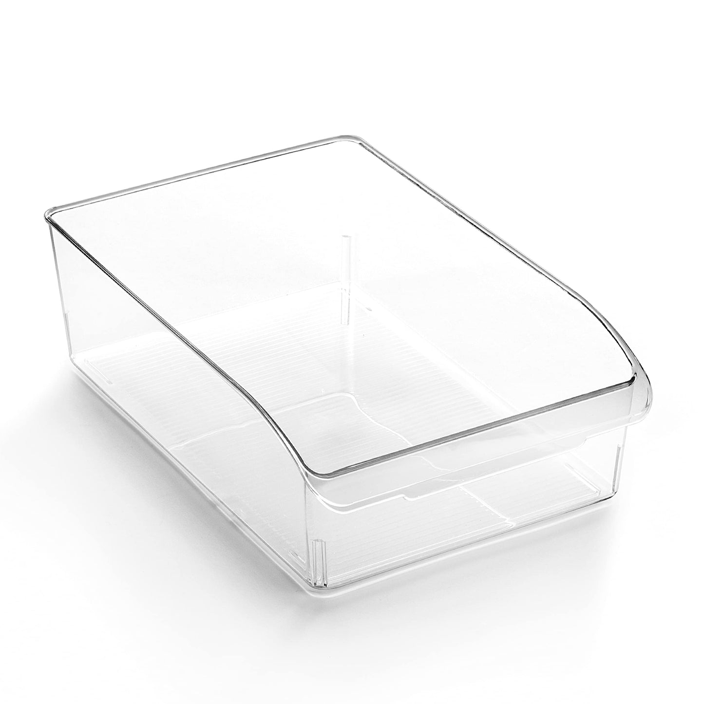 BINO | Plastic Storage Bins, Medium | THE CURVE COLLECTION | Multi-Use Organizer Bins | Storage Containers Kitchen, Pantry and Home Organization | Fridge Organizers | Pantry Organization and Storage