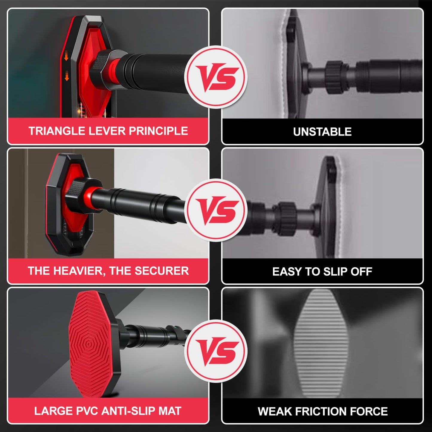 Abaodam Adjustable Pull up Bar for Doorway - Portable Home Gym Strength Training Equipment with Secure Locking Comfortable Grip No Drilling Fits 25.59-39.37 Inch Door Frames