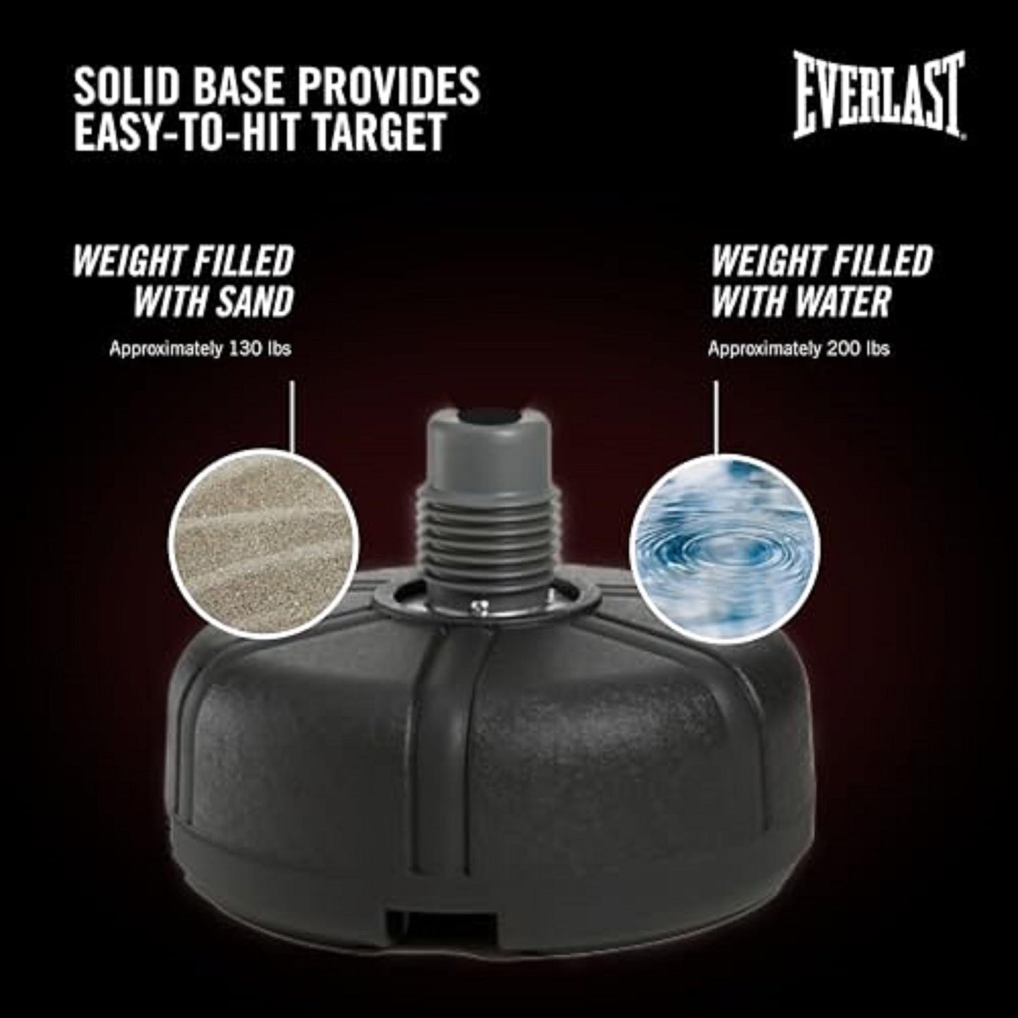 Everlast Freestanding Adjustable Punching Bag for Adults | Heavy Boxing Bag with Stand | Free Standing Punching Bag for Boxing, Muay Thai, MMA, Home Gym Training