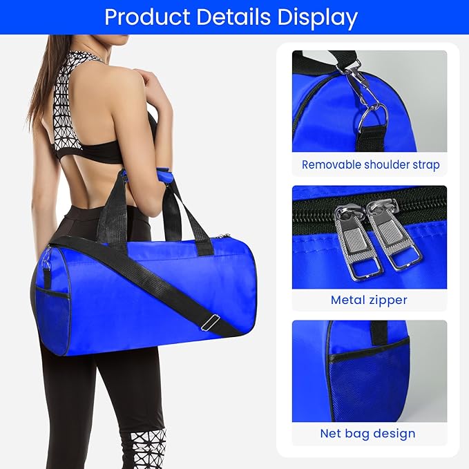 C&F BOGMOST Small Gym Bag for Travel & Duffel - 20 Inch Lightweight Carry On Bag for Men & Women, Mini Duffel Bag,Perfect for Sports, Weekend Trips, and Overnight Stays, Blue