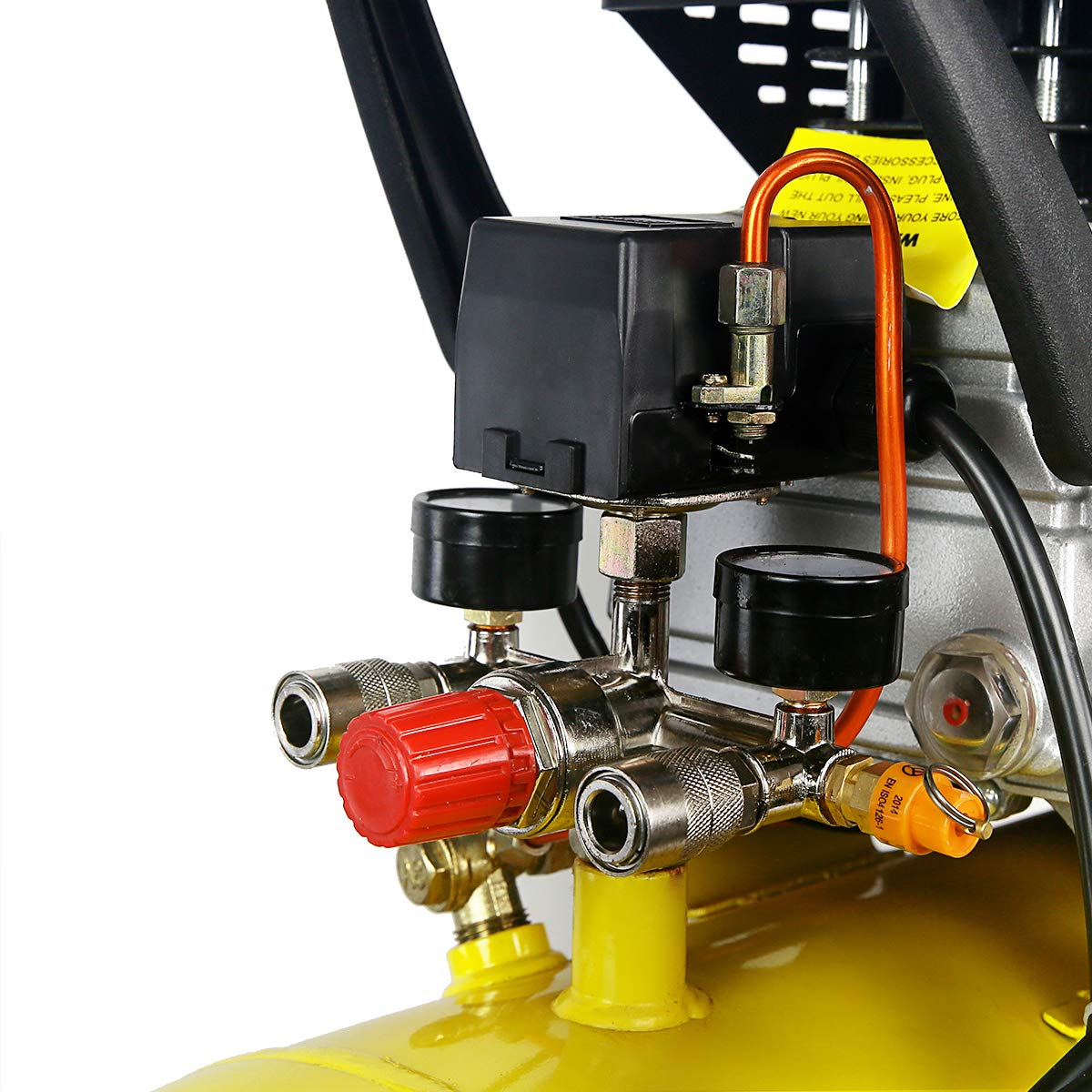 Stark USA 3.5HP 10 Gallons Air Compressor Tank Ultra Quiet Horizontal Tank Adjustable Pressure Ideal for DIY, Home & Garage Applications, 8.37 CFM