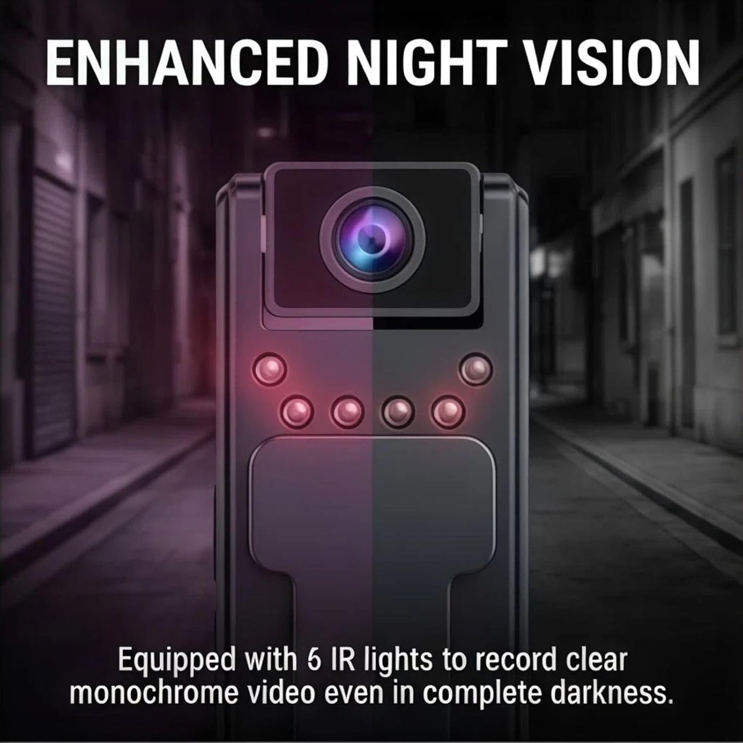 Generic (1) HD Body Worn Camera, High Definition Portable Camcorder, Wearable Night Vision Video Recorder, Loop