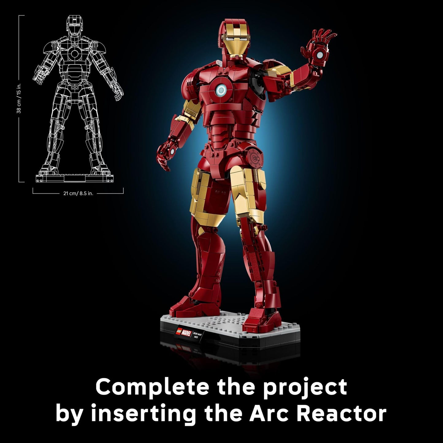 LEGO Marvel Iron Man Mark 3 Collectors’ Edition Building Set - Poseable Super Hero Construction Kit W/Mark 3 Minifigure for Adults, Ages 18+ - Collectible Gift Idea for Birthdays - 76344