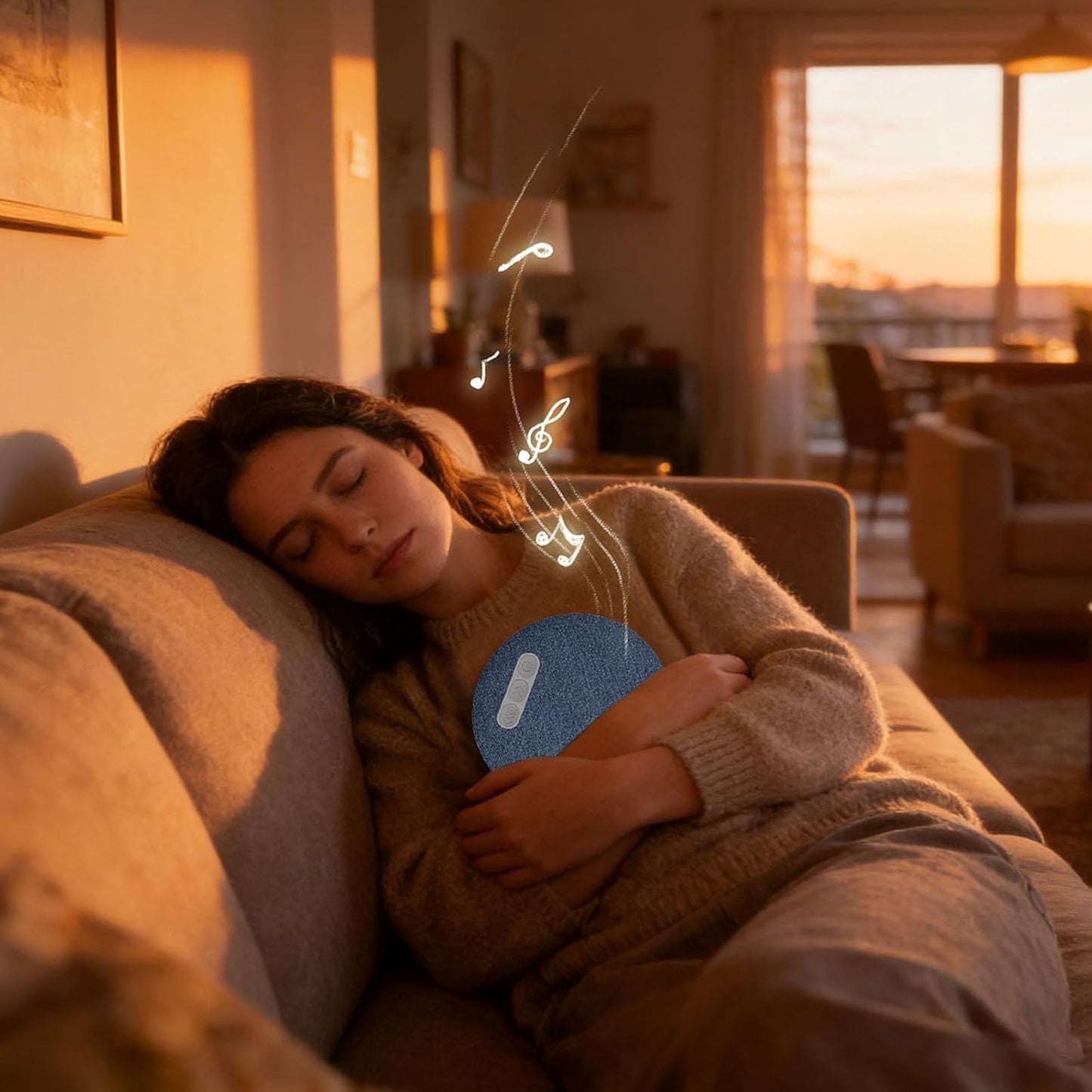 Generic (Blue-2) Bluetooth Pillow Speaker for Sleeping - Mini Portable Under Pillow Speaker with White Noise & Timer