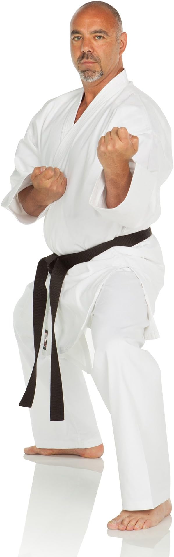 Ronin Medium Weight Karate GI Middleweight Martial Arts Karate Uniform - 9.5 oz Cotton, White Belt Included
