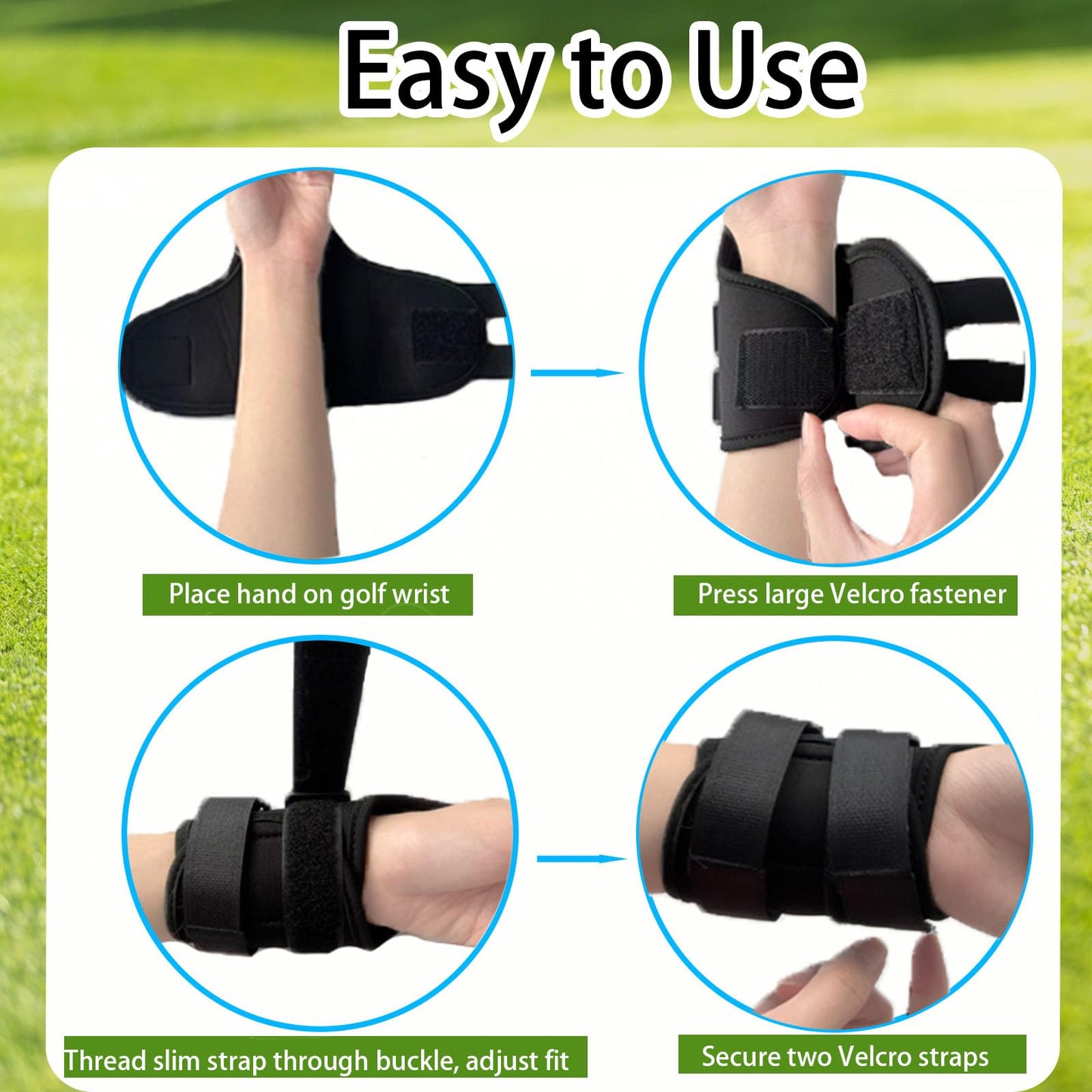 Siciwelely Golf Swing Training Kit with Wrist Strap/Arm Band/Storage Bag, Golf Swing Training Aid to Correct Wrist Angle & Develop Muscle Memory,Golf Wrist Swing Brace Corrector for Golf Beginners