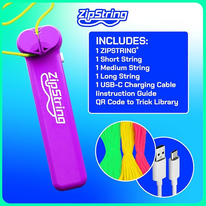 Original - As Seen on Shark Tank - Classic Rope Launcher Toy, Perfect for Kids & Adults - Fly a String Loop in The Air for Endless Tricks & Fun, Wonderment Awaits, Vivacious Violet