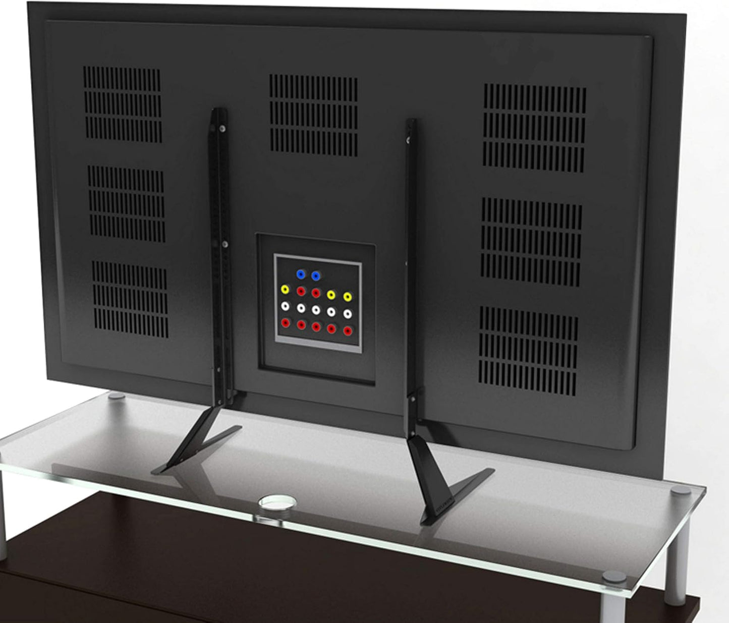 Atlantic 42" 66 lbs, 63607103 Table Top TV Stand - Universal Adjustable Table Top TV Stand, Adjust Height, Base Mount
