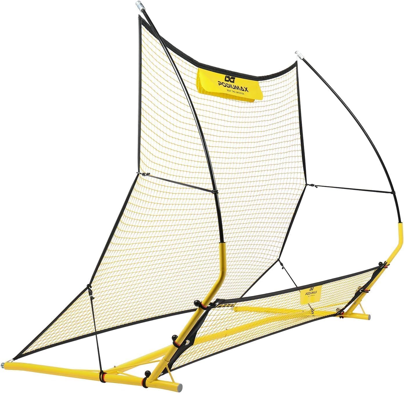 PodiuMax Soccer Rebounder, 6x4.7ft Large Soccer Rebound Net & 6x1.3ft Ground Pass Net, Soccer Bounce Back for Kick Back Trainer & Footwork Training with Carry Bag