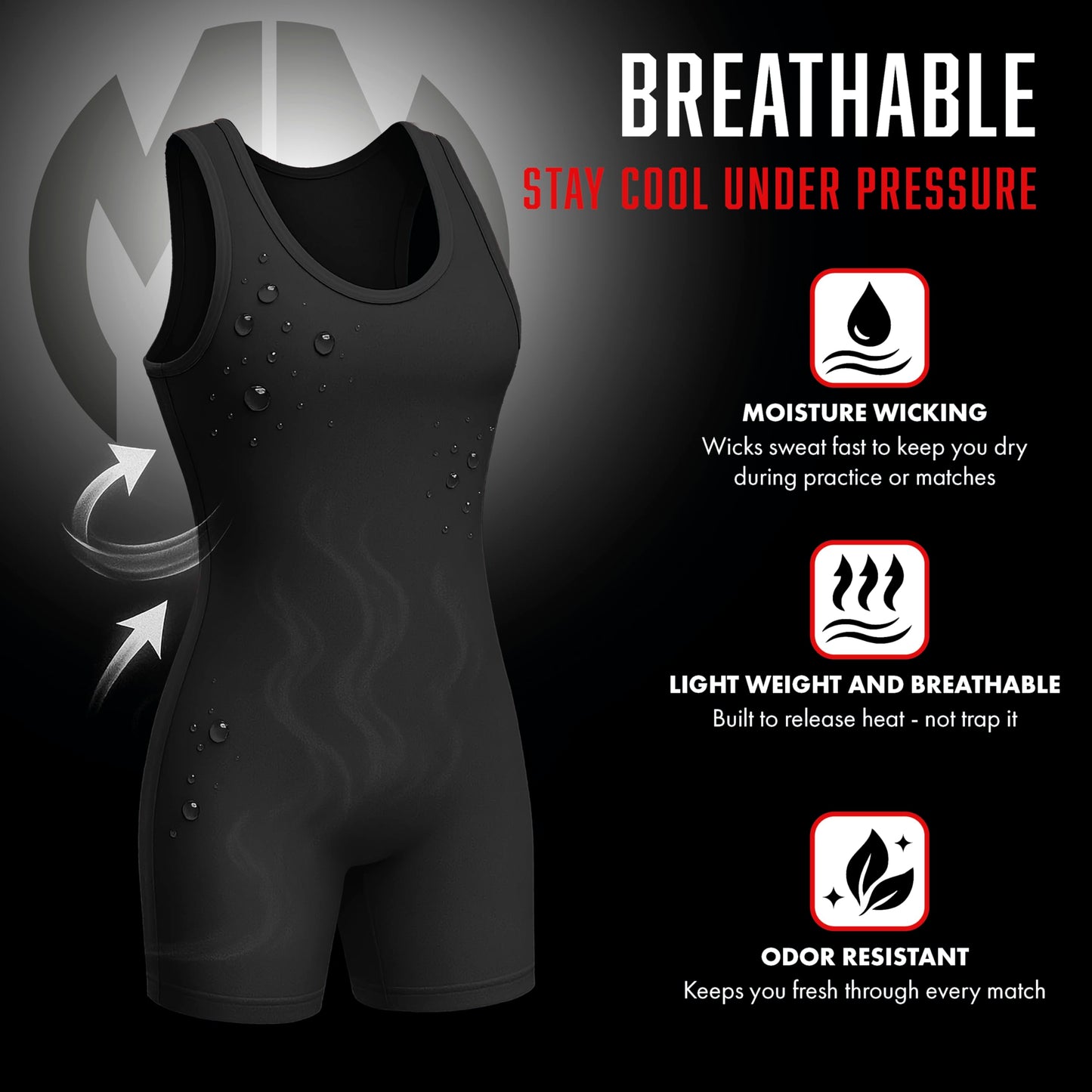 Matman Women & Girls Wrestling Singlet – High Performance Singlets for Wrestling or Weightlifting - Edge Singlet (X-Large)