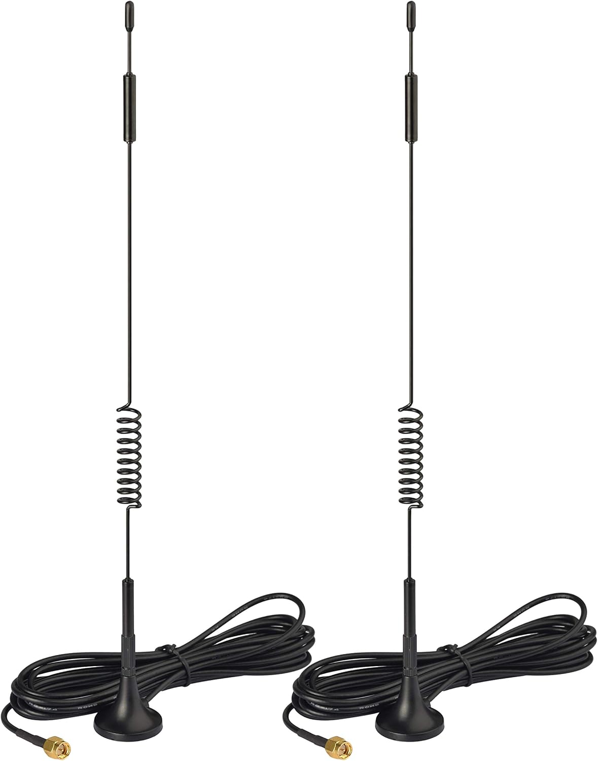 BINGFU 4G 7dBi (2-Pack) 4G LTE Magnetic Base MIMO SMA Male Antenna Compatible with LTE Wireless CPE Router Hotspot
