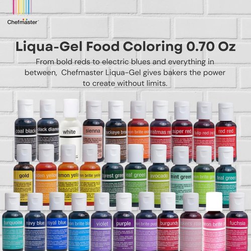 Chefmaster Violet Liqua-Gel® Food Coloring - Vibrant, Fade-Resistant Dye for Icing & Fondant | 0.70 oz