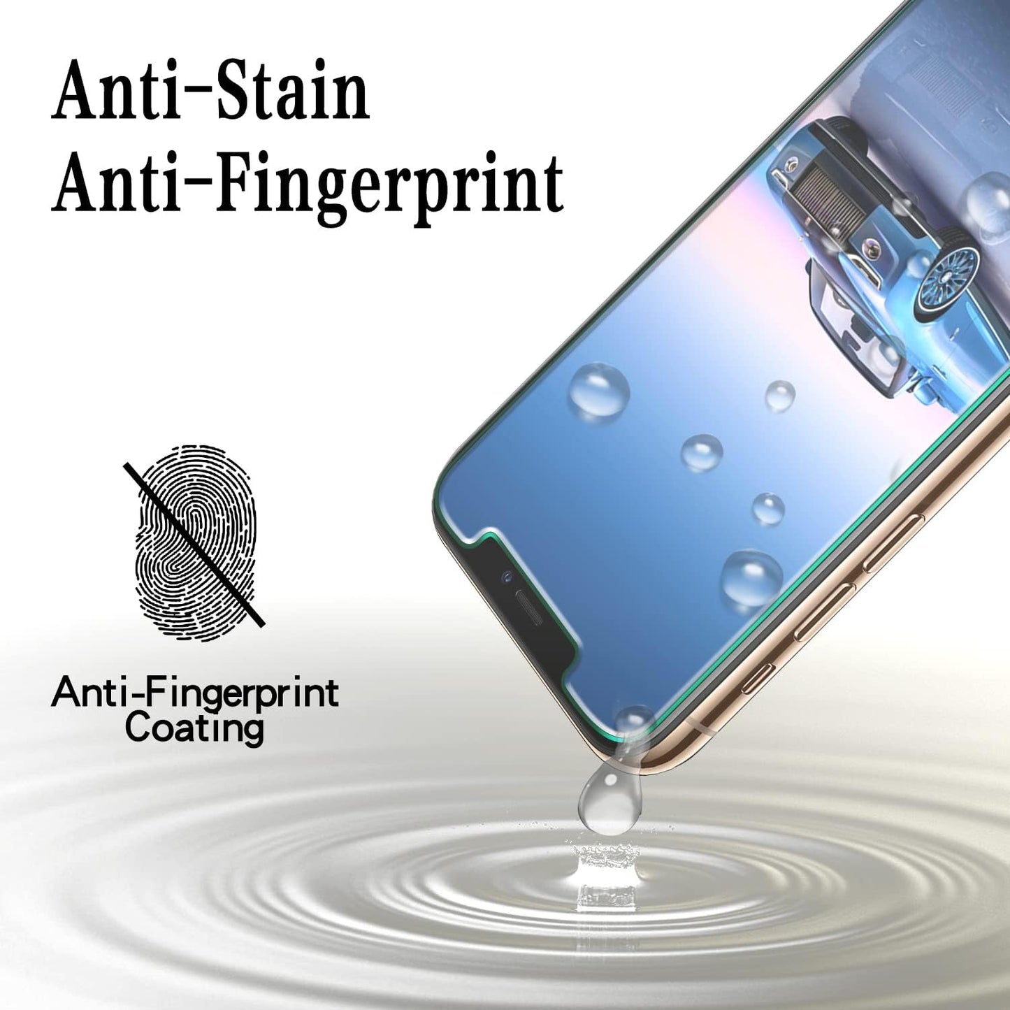 [2 Pack 11 9H MAYtobe Designed For iPhone Pro, iPhone XS, iPhone X Screen Protector Tempered Glass, Hardness, Anti