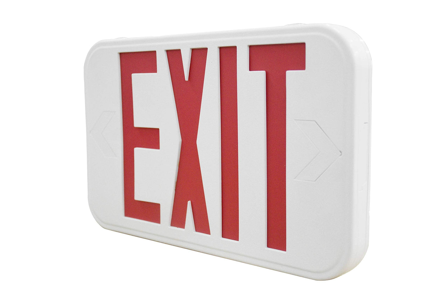 LIT-PaTH LED EXIT Sign, Emergency light with Double Face and Back Up Batteries- US Standard Red Letter Exit Lighting, UL 924 and CEC Qualified, 120-277 Voltage, 2-Pack
