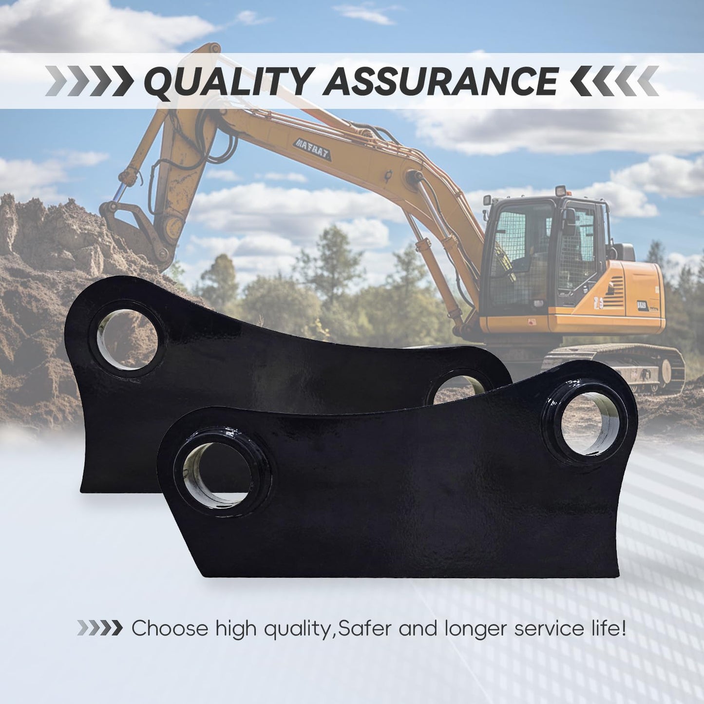 A Pair Bucket Attachment Ear Weld on 50mm 12“ C-C for Caterpillar Cat 307 308 309 Mini Excavator