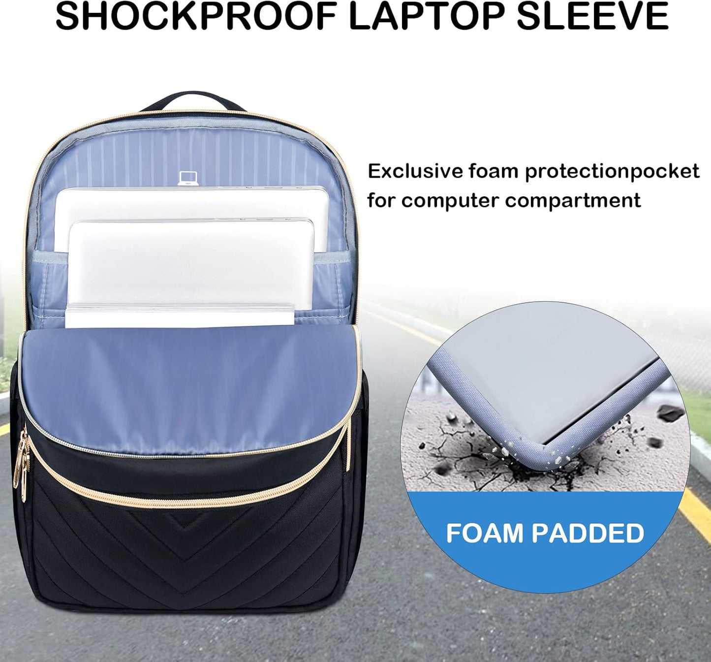 Backpack Backpack Backpack VANKEAN Laptop for Women, Laptop Computer Bag Travel Purse,Waterproof Work Business College