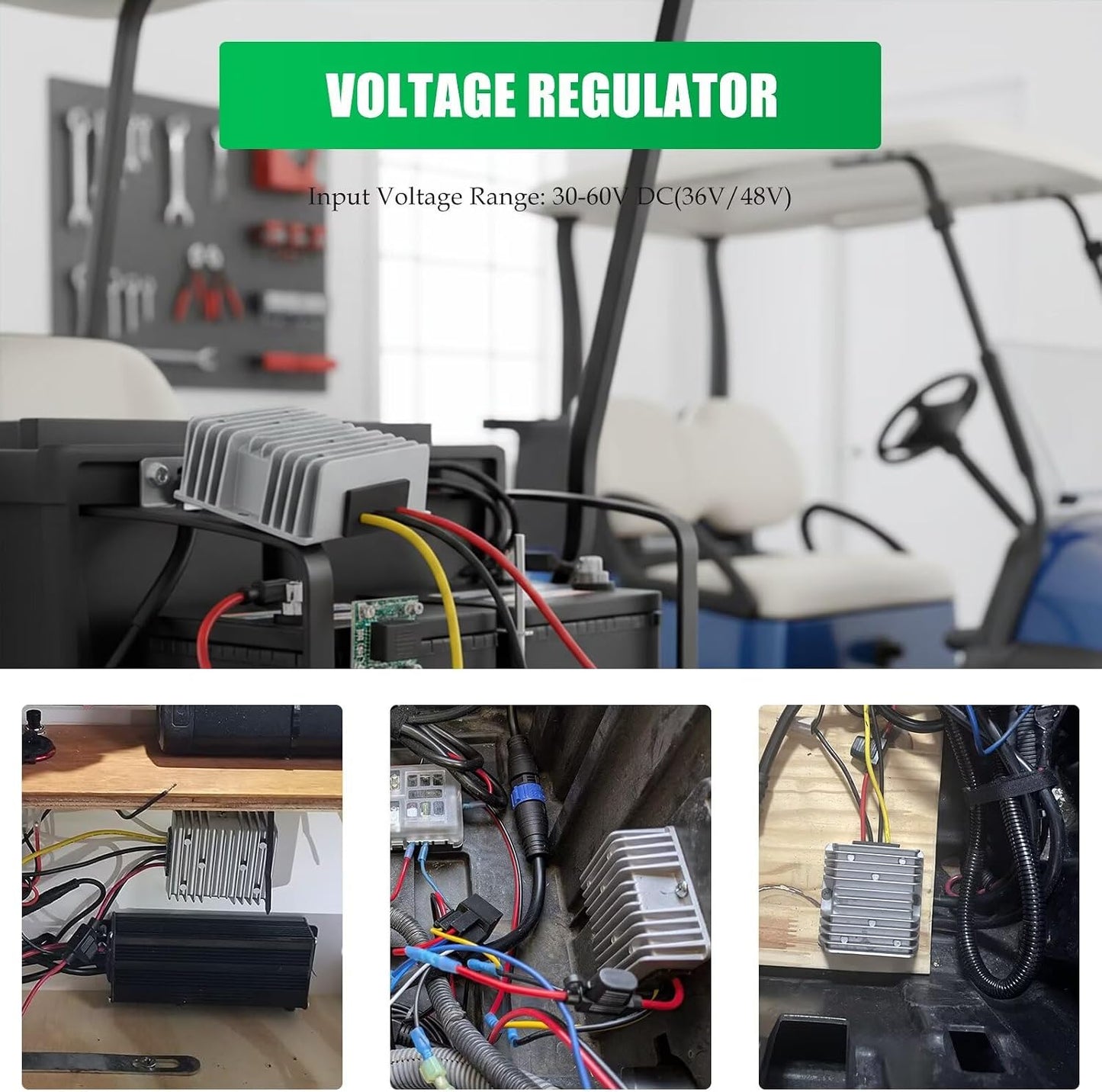 USonline911 2026 36V/48V 12V 20A IP68 New for Golf Cart & Vehicle Power Converter - to Transformer with Sealed Housing