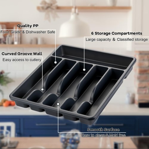 73-Piece Silverware Set with Organizer, Pleafind Stainless Steel Silverware Sets for 12, Cutlery Utensil Sets with Steak Knives, Include Forks Spoons Knives ＆ Silverware Organizer, Dishwasher Safe