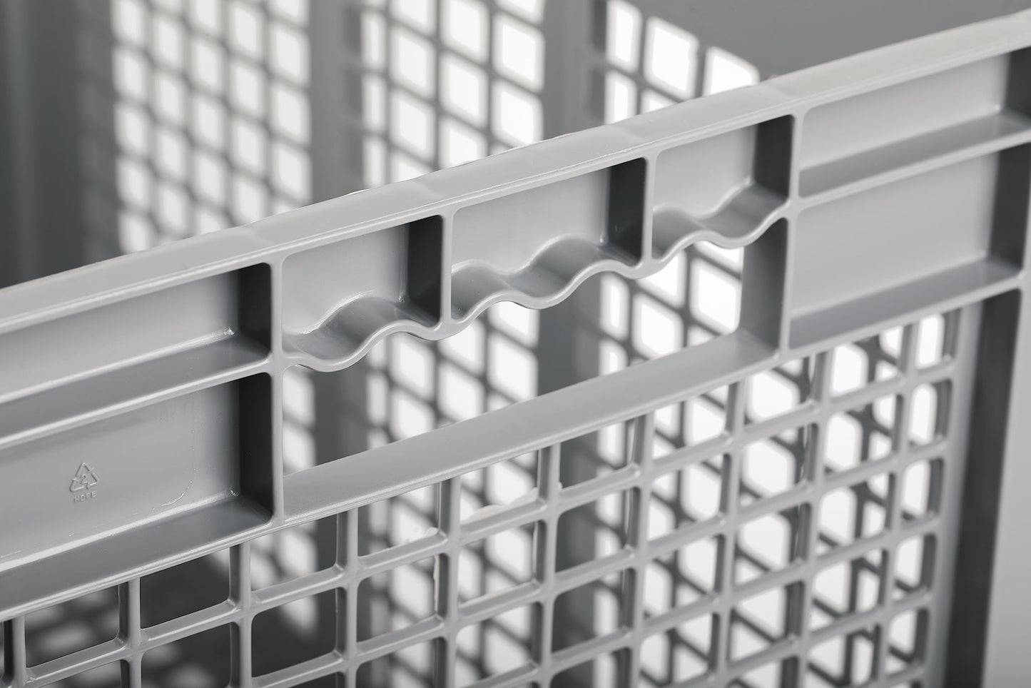 Hudson Exchange 12 x 16 x 8" (4 Pack) Mesh Straight Wall Handled Storage Container Tote, Gray