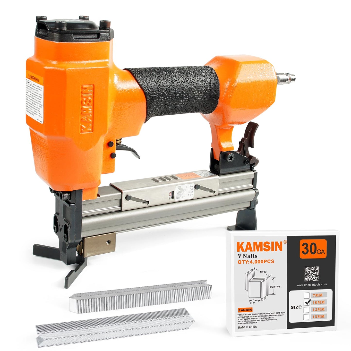KAMSIN #V1015 30 Gauge Pneumatic Picture Frame Nailer Picture Frame Joiner V nailer with 10mm Length V Nails for Picture Frame