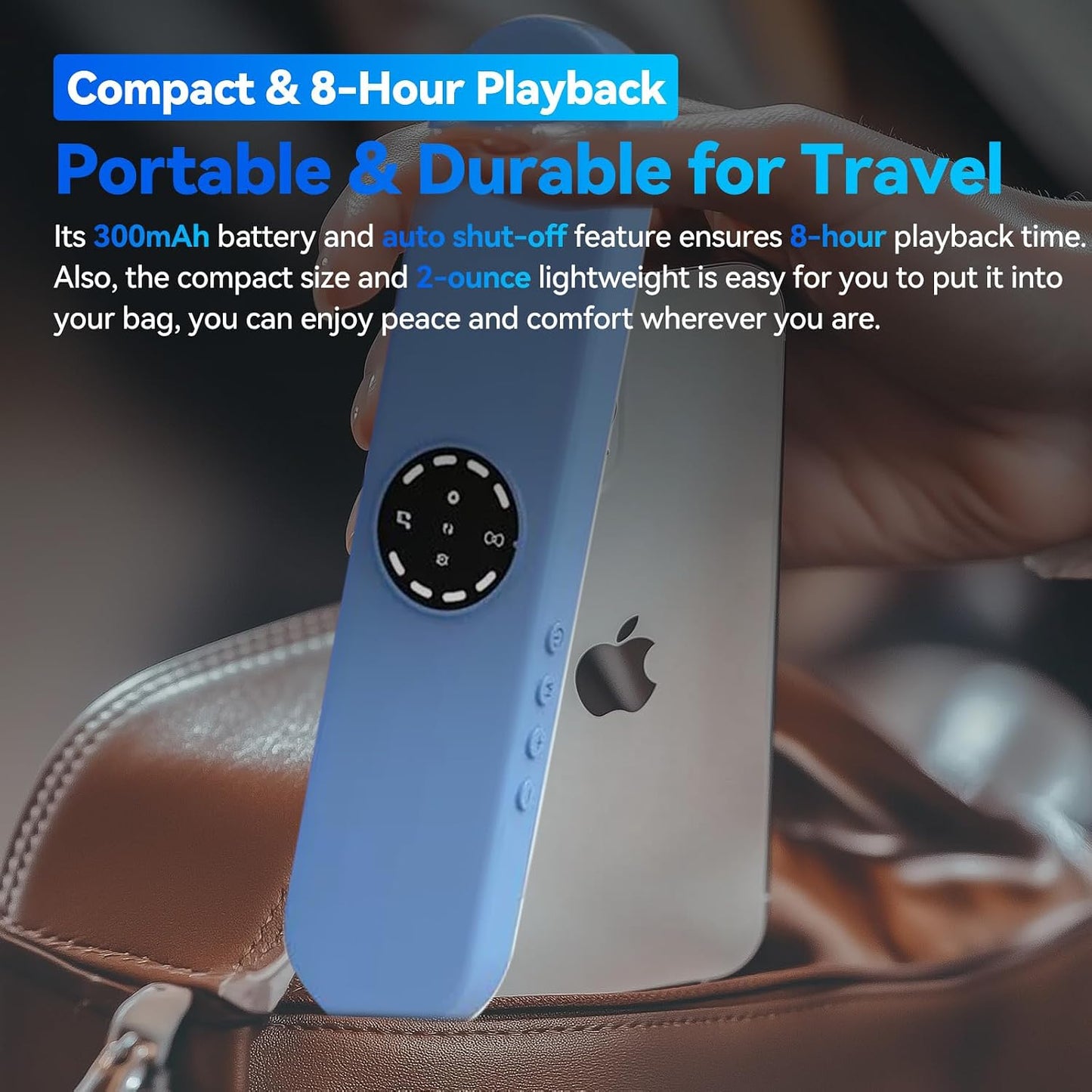 35 300mAh Bluetooth Pillow Speaker for Sleep - Bone Conduction Sleep Speaker Under Pillow with Built-in White Noise