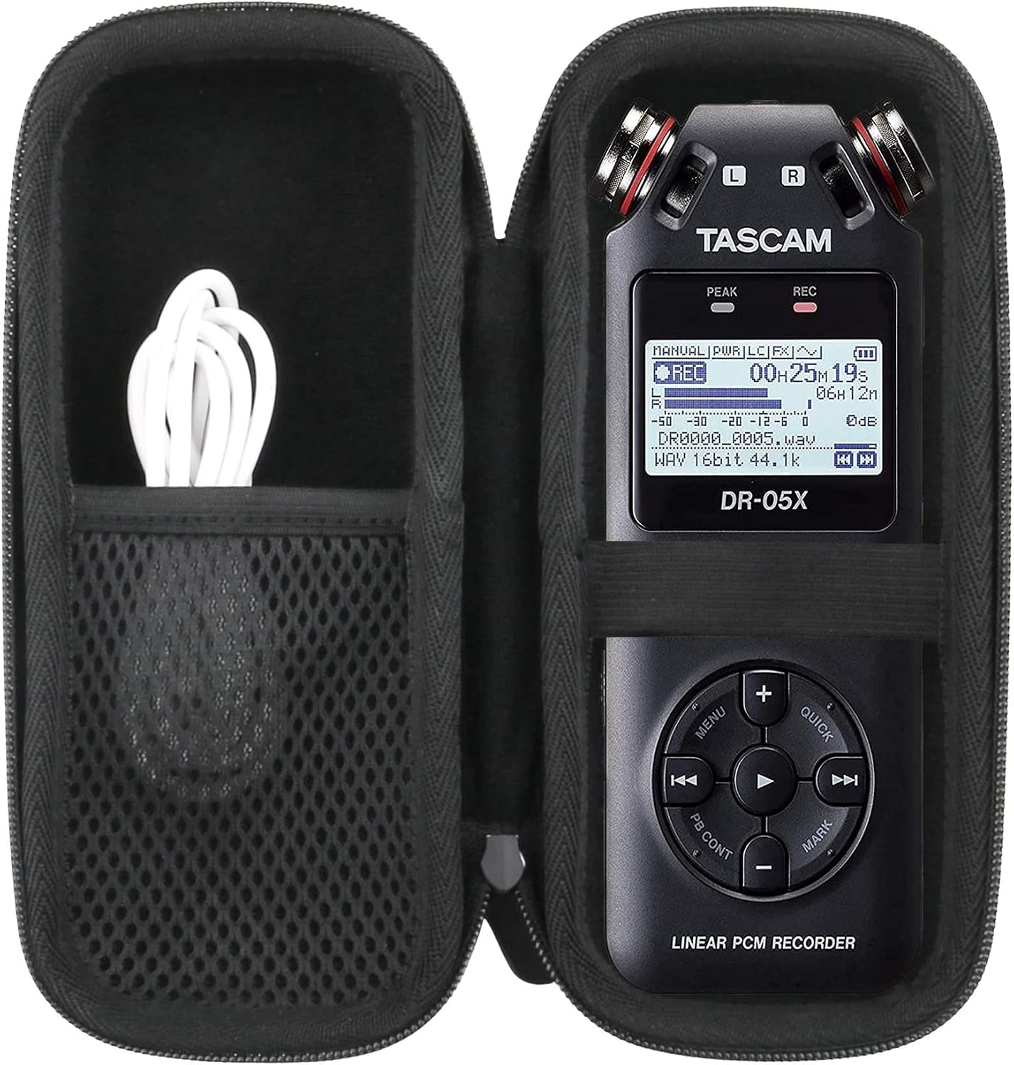 DR-05X/DR-05 WAIYUCN Hard EVA Carrying Case Compatible with Tascam Stereo Handheld Digital Audio Recorder Case.