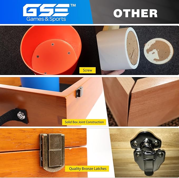 GSE Games & Sports Expert Premium Wood Washer Toss Game Set with 8 Washers with Bottle Opener for Adults and Family. Portable Lawn Game for Beach, Backyard, Pitching, Tailgating, Camping