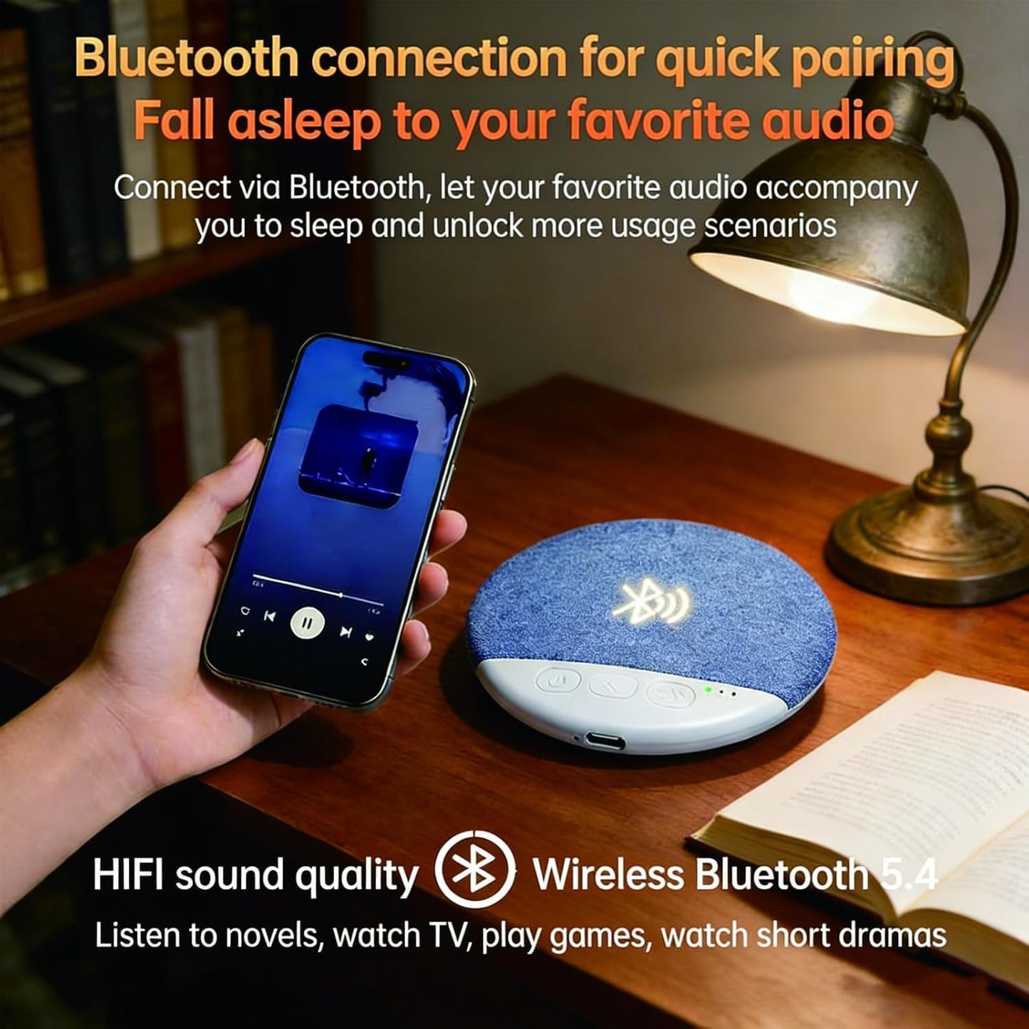 (Gray,2pc) Sleep Pillow Speaker, Bluetooth Pillow Speaker for Sleeping with White Noise Timer Wireless Sleep Aid