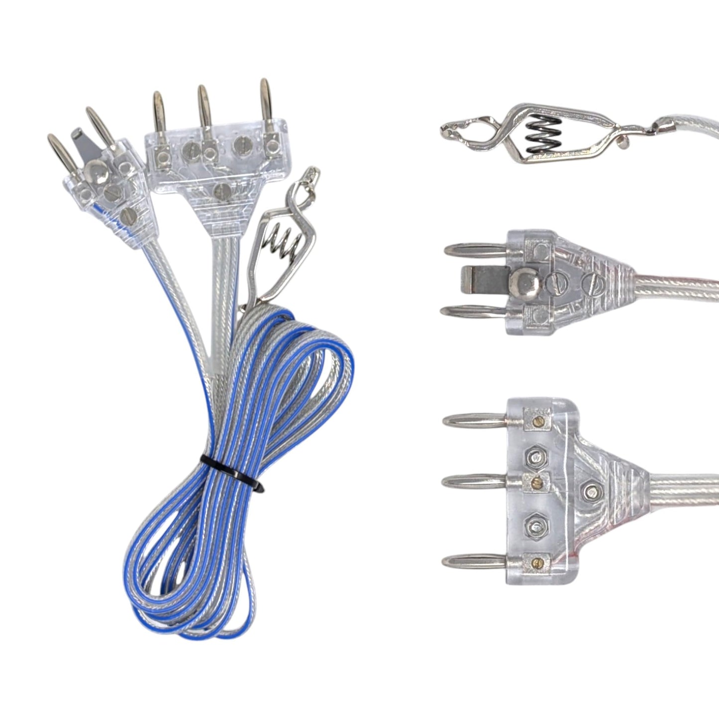Fencing Club Fencing Foil/Saber Body Cord, Elite Series Bodywire, 2 Prong Cord, Clear Wire, Competition Approved (2 Pack)