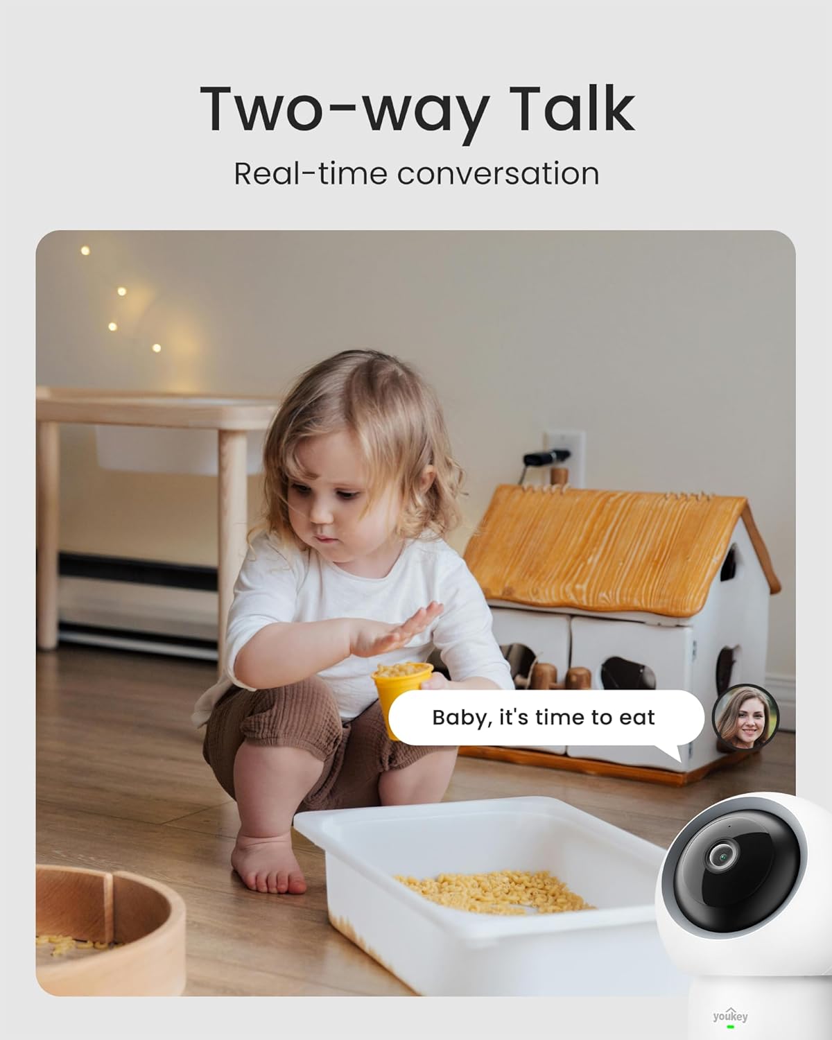 youkey 2.5K 360 5G/2.4G 6, Indoor Camera, No Monthly Fees, Pan-Tilt, Dog/Pet Camera for Home Security with Phone App