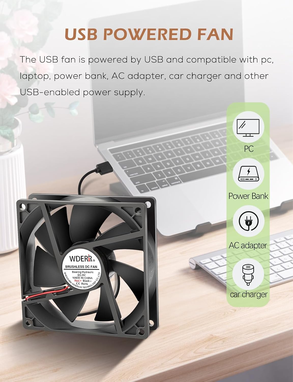 120mm 25mm 5V 3 x DC Brushless USB PC Case DVR CPU Cooling Fan with Speed Controller for WiFi Modem Cabinet Xbox DVR