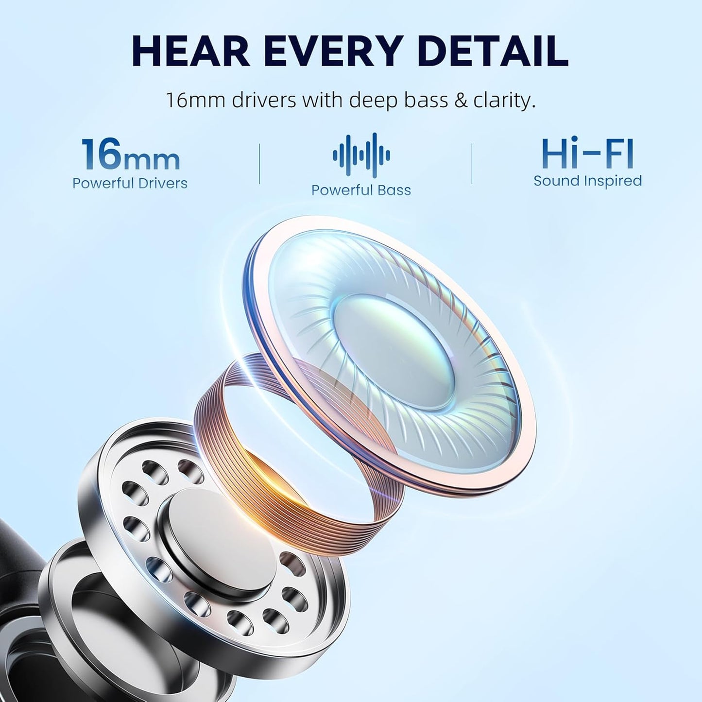 Swimming, IPX8 32GB MP3 5.3 Swimming HIFI WALKER Bone Conduction Headphones for Waterproof Open Ear Headphones
