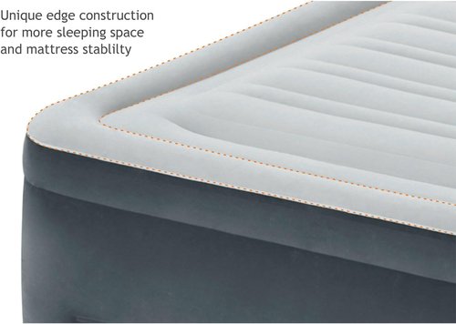 Intex Comfort Plush Elevated Airbed - Built-In Electric Pump | 22" Height, Queen Size