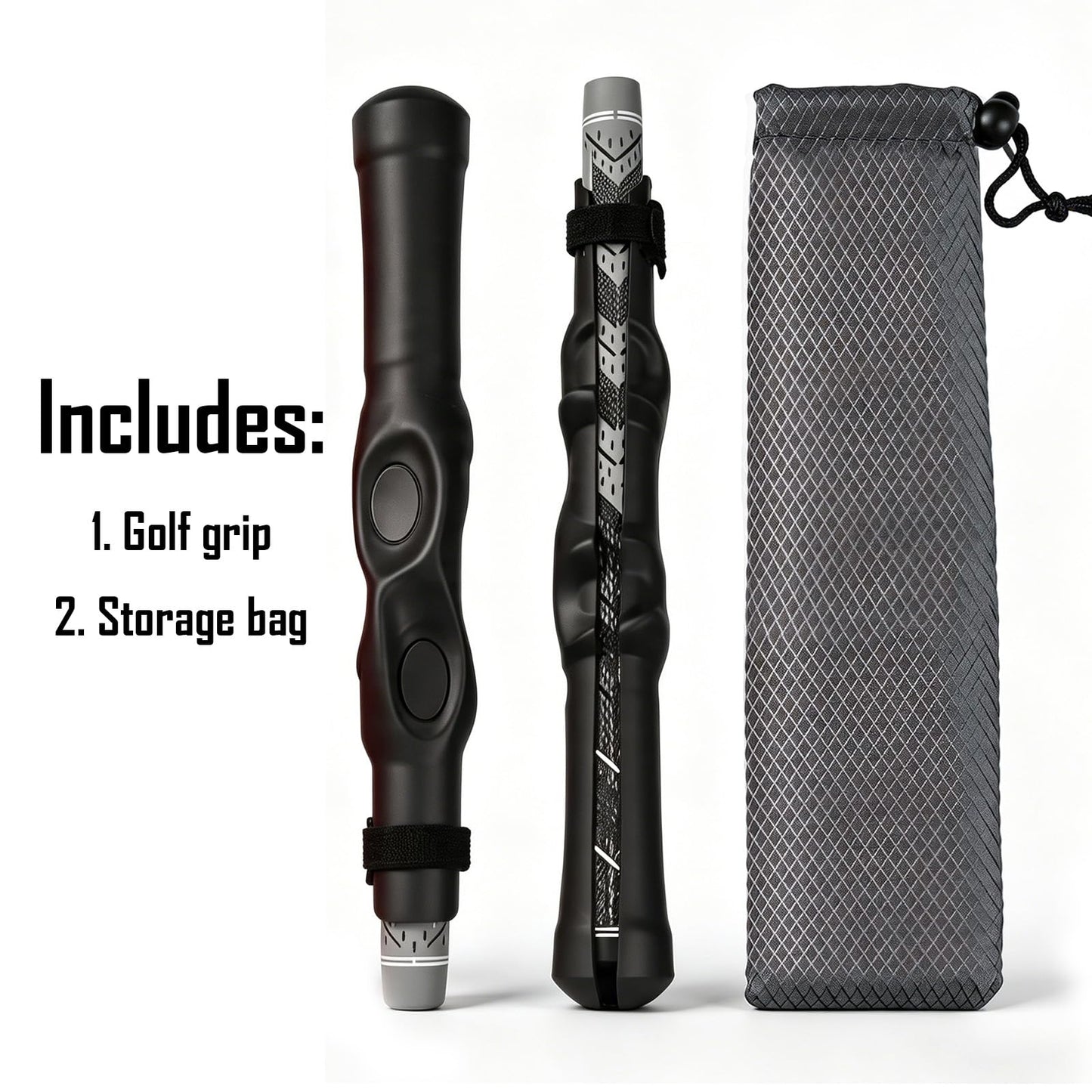 Golf Grip Training Aid Swing Posture Corrector, Improve Swing Rhythm & Consistency, Golf Hand Position Practice Trainer, Perfect Golf Gift for Men Women, Ideal Present for Him Her Golfer Lovers（Black)