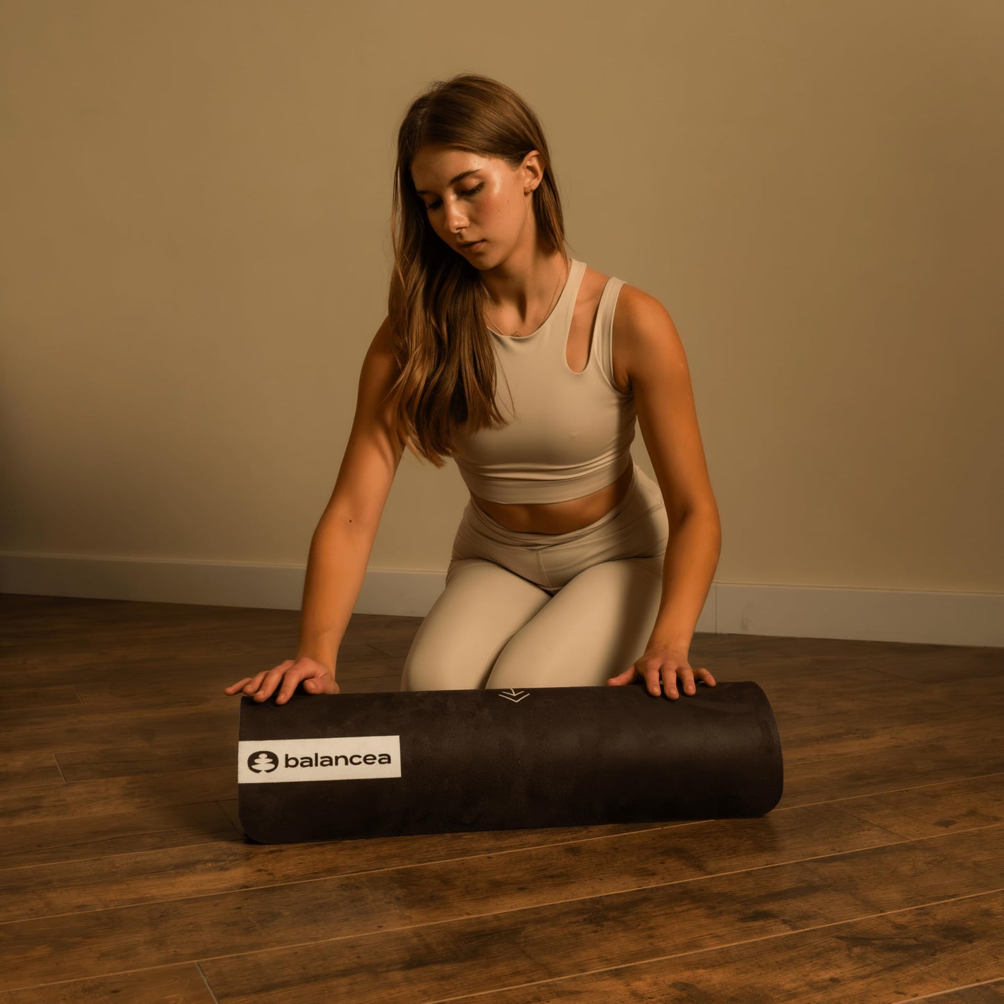 Yoga Mat With Strap 5mm Non Slip Suede & TPE - Moon Black Eco-Friendly Fitness & Exercise Mat for Home Gym, Pilates, Hot Yoga, and Meditation - Lightweight Durable 72 x 24 inch Workout Mat for Women, Men