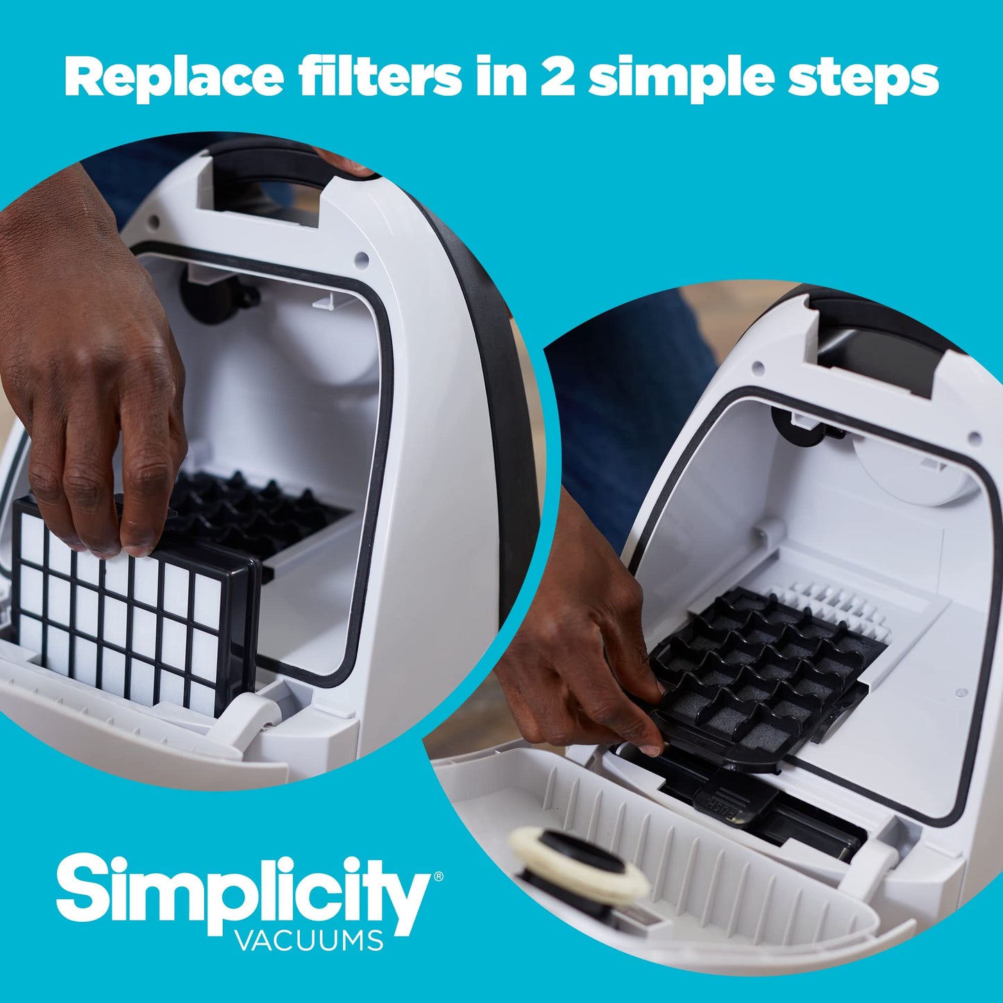 Simplicity Vacuums Genuine SF-I4.3 Filter Set with HEPA Media for Jill Canister Vacuum Cleaner, Jill Replacement Filter Only