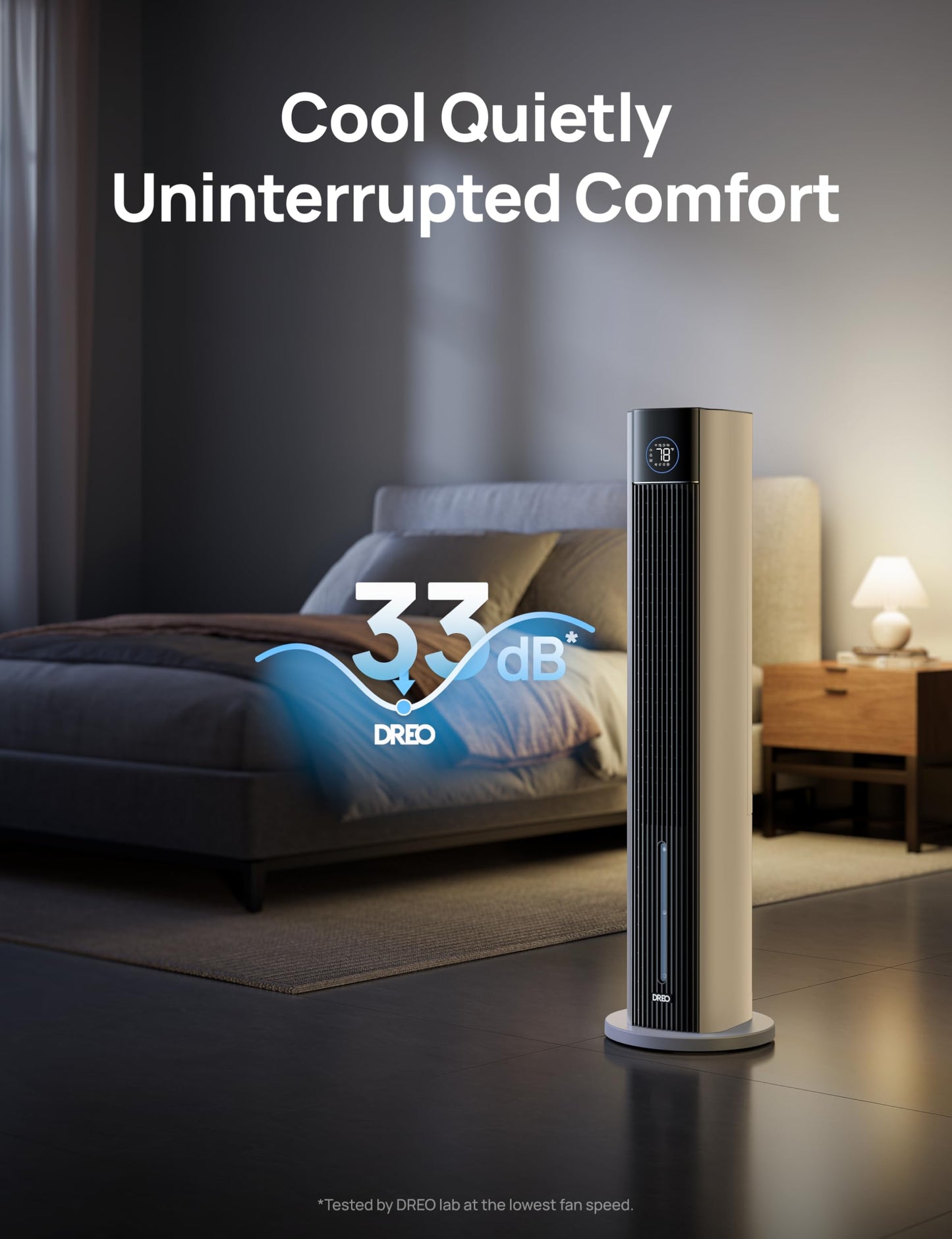 DREO Evaporative Air Swamp Cooler, 43" Cooling Fans that Blow Cold Air 2025 Upgraded, 85° Oscillating Floor Fan for Bedroom, Easy Cleaning, APP Control, Ice Packs, 4 Speeds & 4 Modes, 12H Timer, White